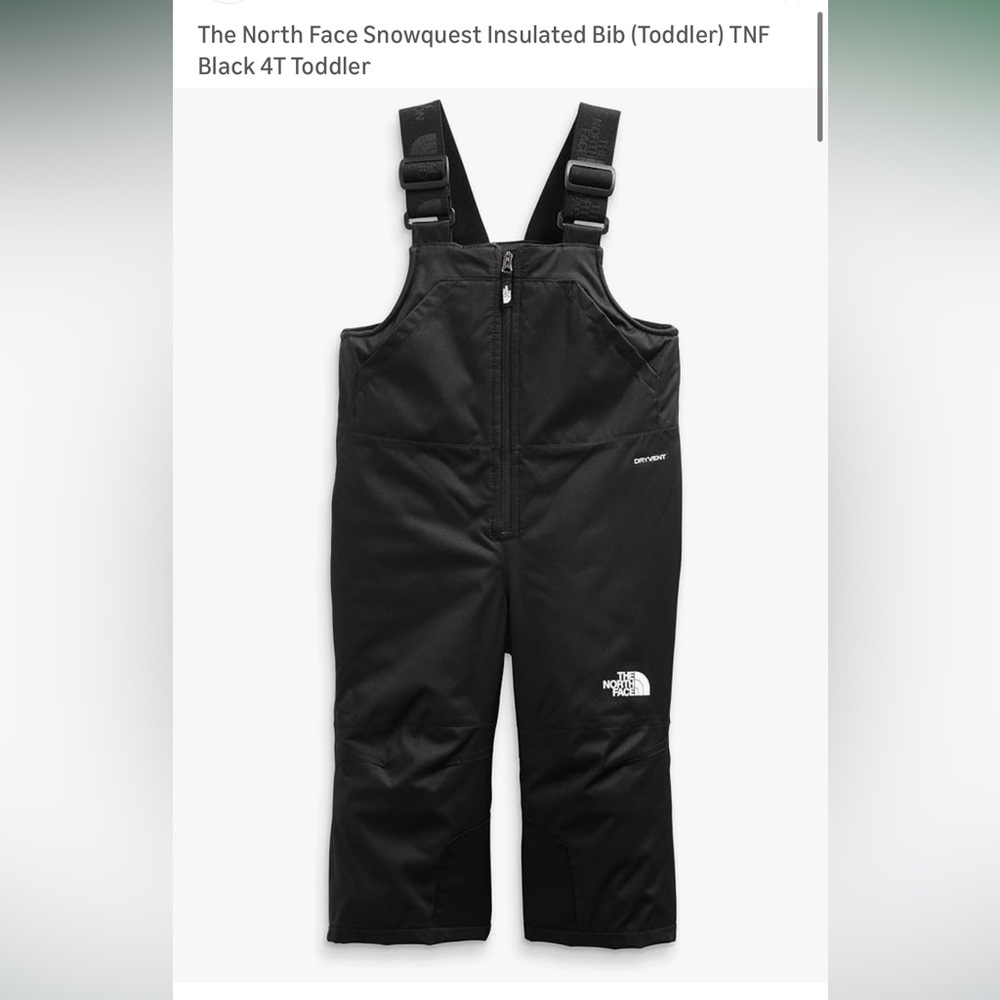 The North Face Snowquest Insulated Bib 4T Black